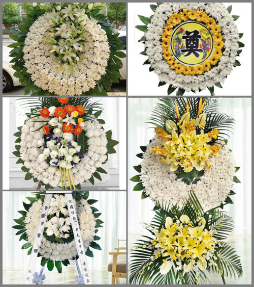 四川成都龙泉驿区黄土镇长伍村花圈速递